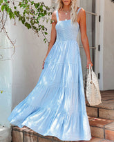 Calive - Flirty & Feminine Smocked Maxi Dress